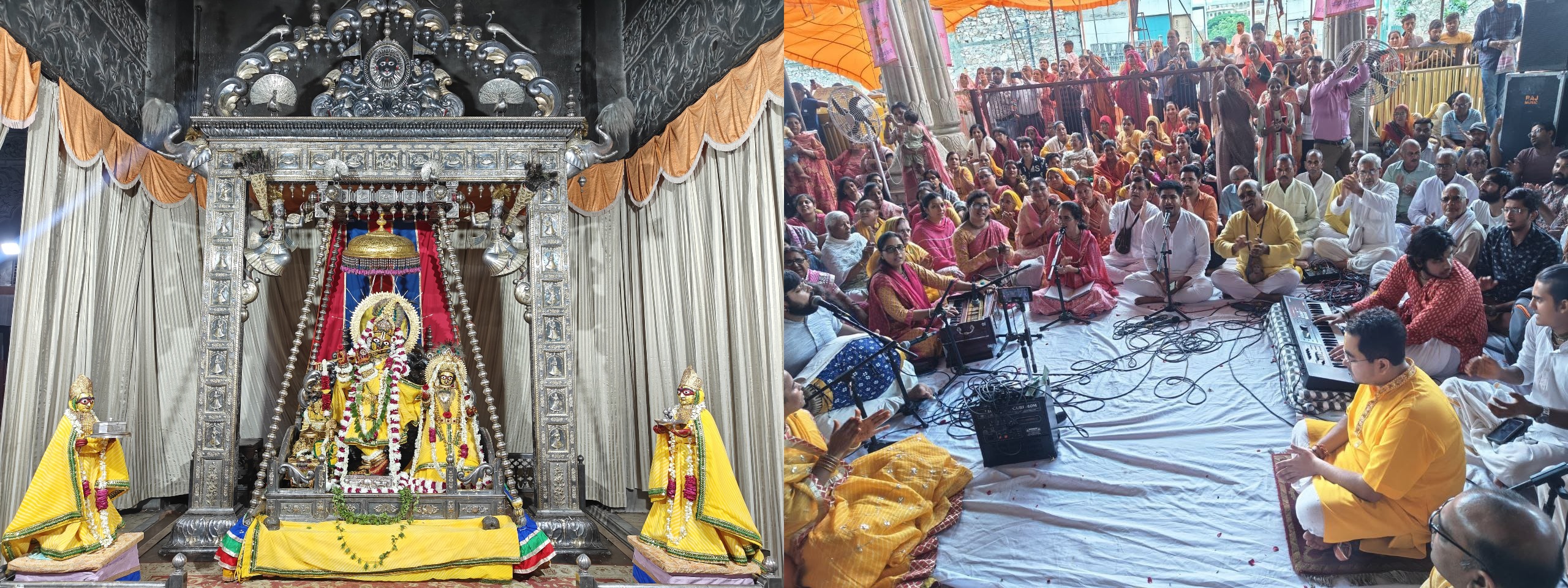 गोविंद देवजी मंदिर में श्रीकृष्ण जन्माष्टमी महोत्सव: सावन में झूला झूल रहे राधे संग कुंज बिहारी गोविंद देवजी मंदिर में श्रीकृष्ण जन्माष्टमी महोत्सव: सावन में झूला झूल रहे राधे संग कुंज बिहारी