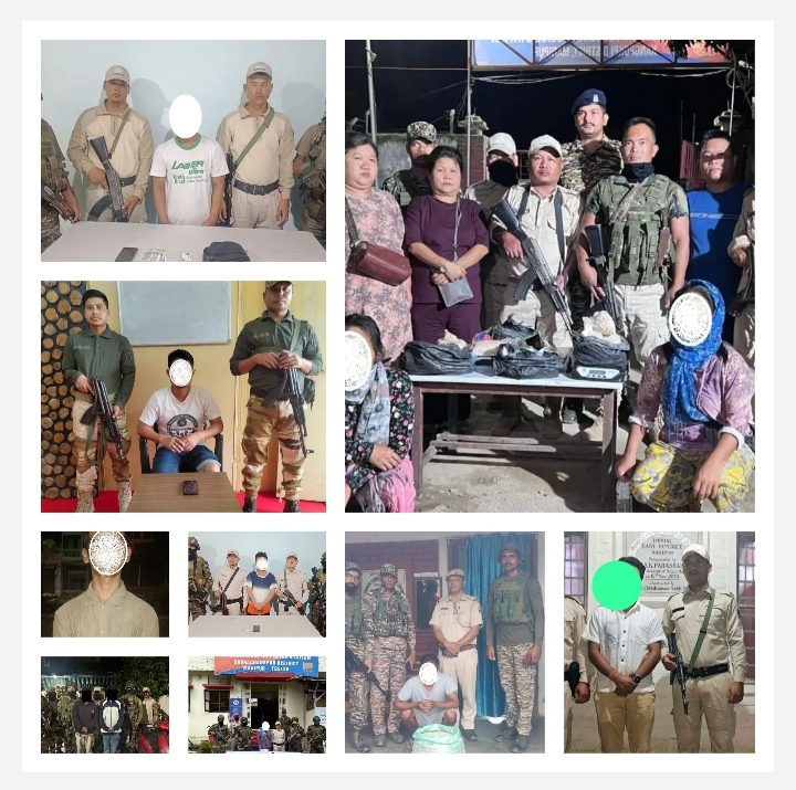 Images related to the Crackdown in Manipur: Five Arrested for Extortion, Insurgent Links, and Drug Smuggling. Images related to the Crackdown in Manipur: Five Arrested for Extortion, Insurgent Links, and Drug Smuggling.