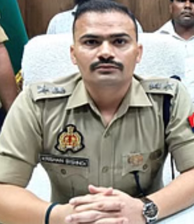 पुलिस अधीक्षक संभल कृष्ण कुमार बिश्नोई । पुलिस अधीक्षक संभल कृष्ण कुमार बिश्नोई ।