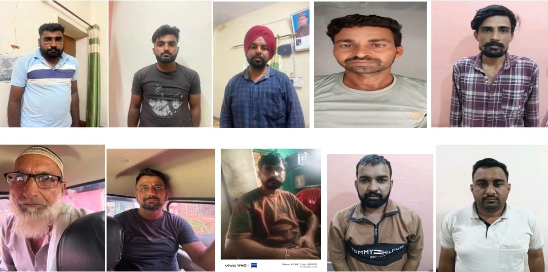 बीस हजार के इनामी अपराधी समेत ग्यारह बदमाश गिरफ्तार