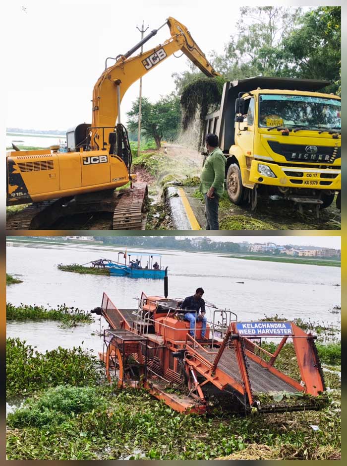 दलपत सागर की सफाई 45 ट्रक जल कुंभी प्रतिदिन निकाला जा रहा दलपत सागर की सफाई 45 ट्रक जल कुंभी प्रतिदिन निकाला जा रहा