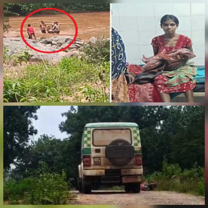 जुगाड़ बनाकर गर्भवती को एंबुलेंस तक पहुंचाया जुगाड़ बनाकर गर्भवती को एंबुलेंस तक पहुंचाया