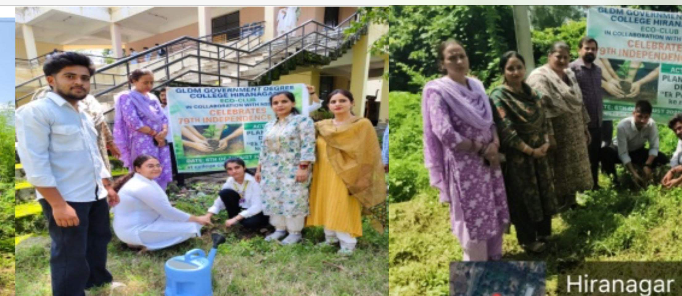 GDC Hiranagar organized a campaign named 'One Tree for Mother' as part of Independence Day celebrations GDC Hiranagar organized a campaign named 'One Tree for Mother' as part of Independence Day celebrations