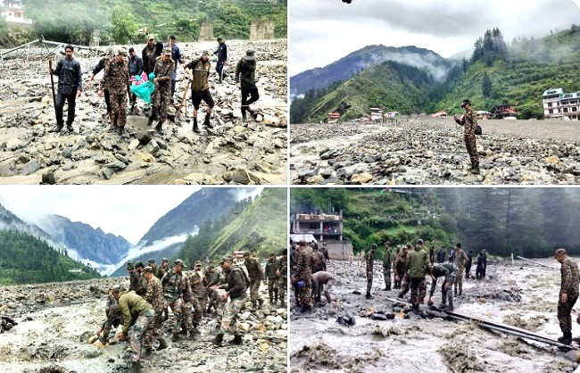गंगोत्री और धराली में तैनात की गईं सेना की दो अतिरिक्त बचाव और राहत टुकड़ियां