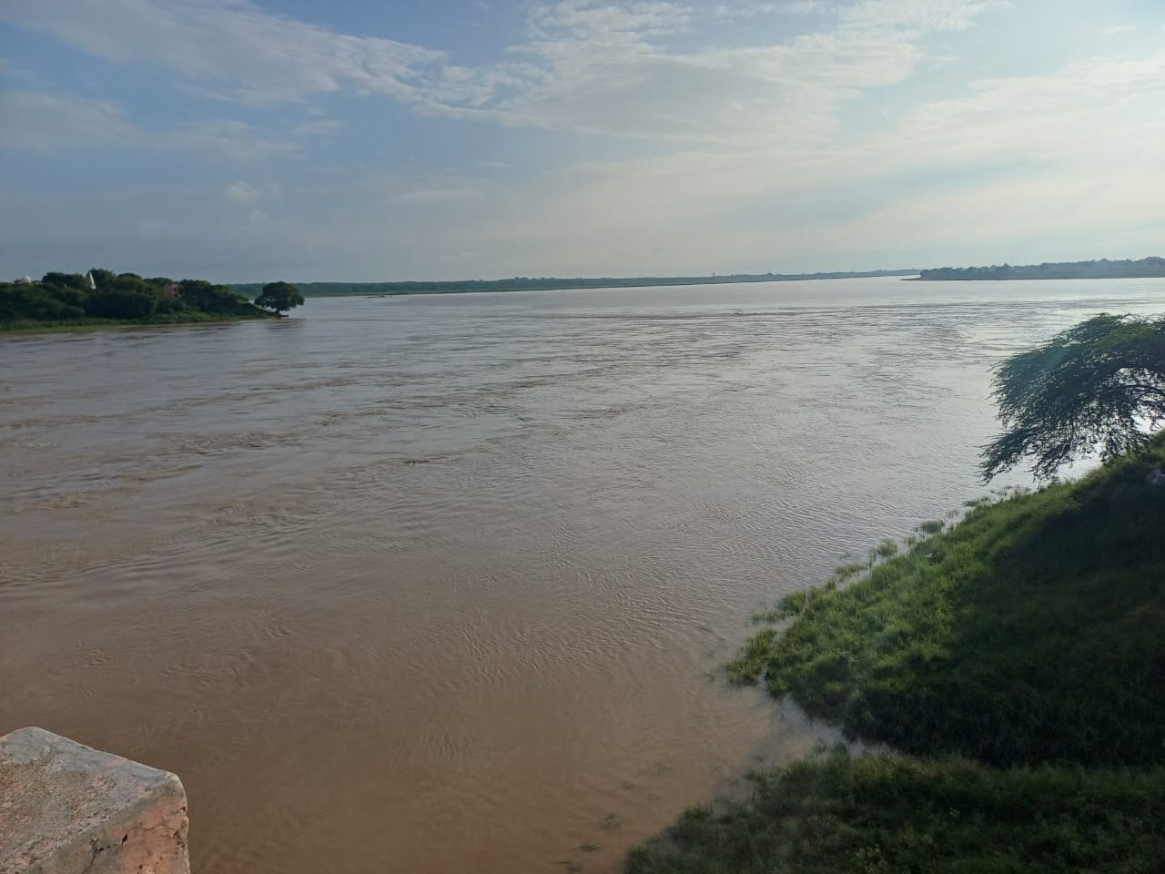 फोटो - यमुना का जलस्तर घटता हुआ