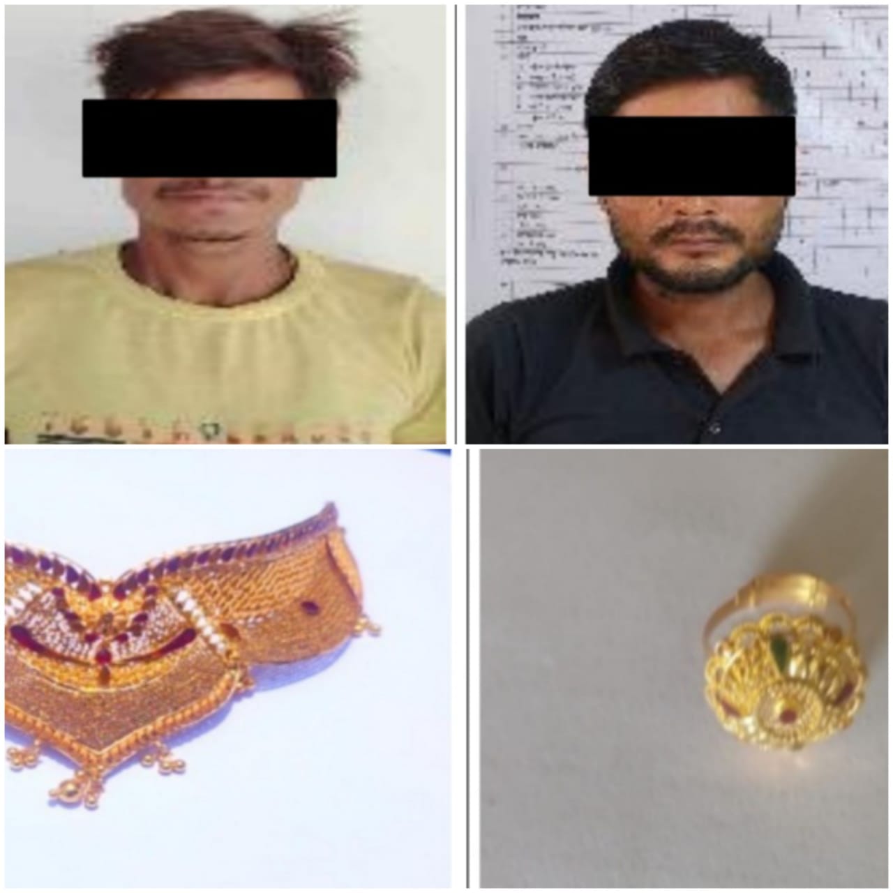 गिरोह के दो सदस्य गिरफ्तार,तीन लाख के गहने बरामद
