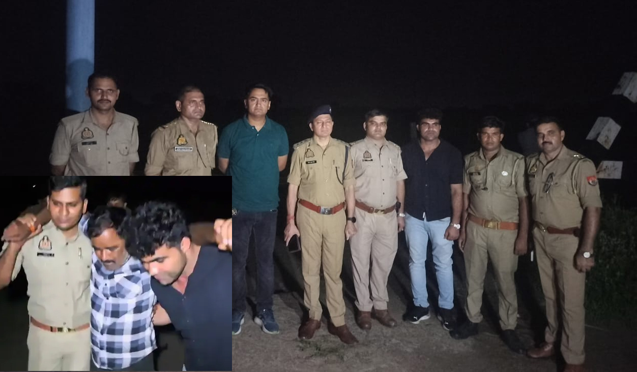 मुठभेड़ स्थल पर जैंत पुलिस टीम