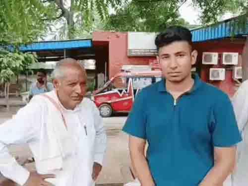 बीके अस्पताल में मृतक के परिजन। बीके अस्पताल में मृतक के परिजन।