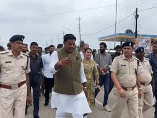 विधायक रामेश्वर शर्मा ने देखी तैयारी
