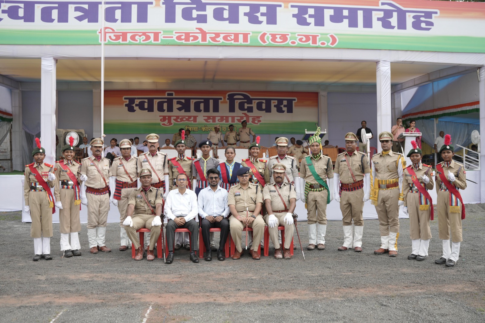 कोरबा : स्वतंत्रता दिवस मुख्य समारोह के आयोजन की तैयारियों को कलेक्टर-एसपी ने परखा