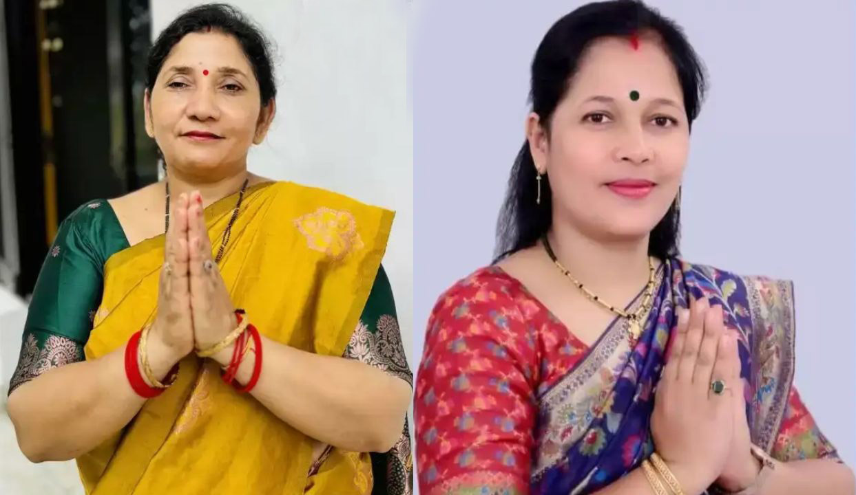 भाजपा की जिला पंचायत अध्यक्ष प्रत्याशी दीपा दर्म्वाल व कांग्रेस प्रत्याशी पुष्पा नेगी।