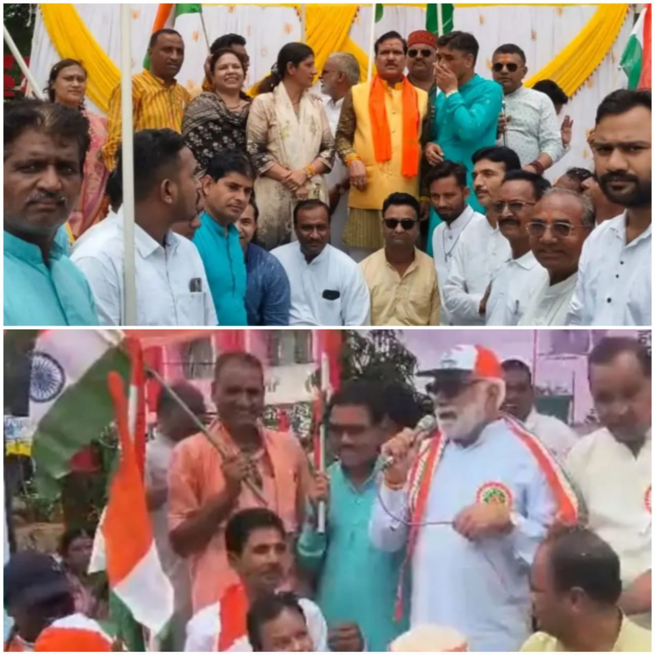 दिया देशप्रेम का संदेश, जगह-जगह पुष्पवर्षा से स्वागत