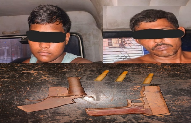 आरोपित और बरामद हथियार आरोपित और बरामद हथियार