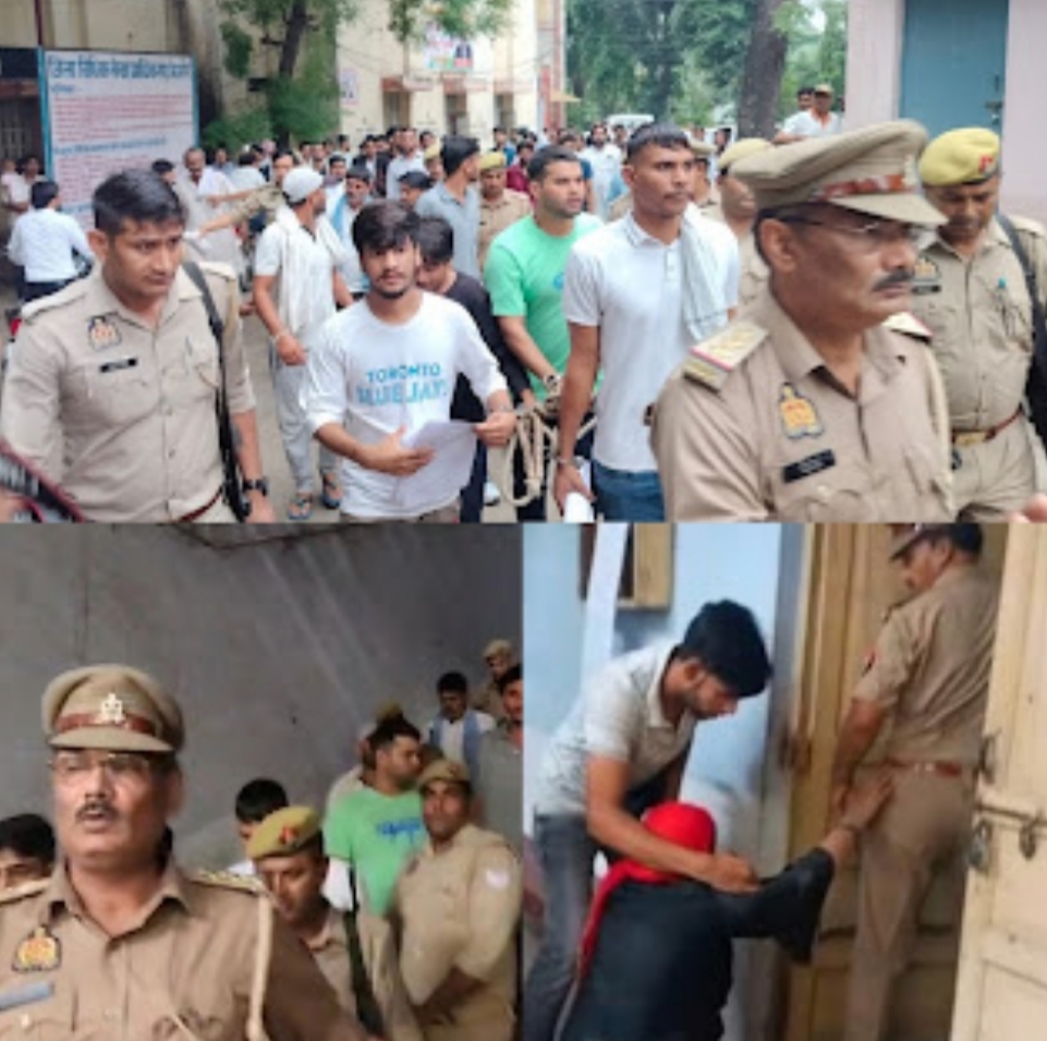 सजा सुनाई के बाद कोर्ट से लेकर जाती पुलिस