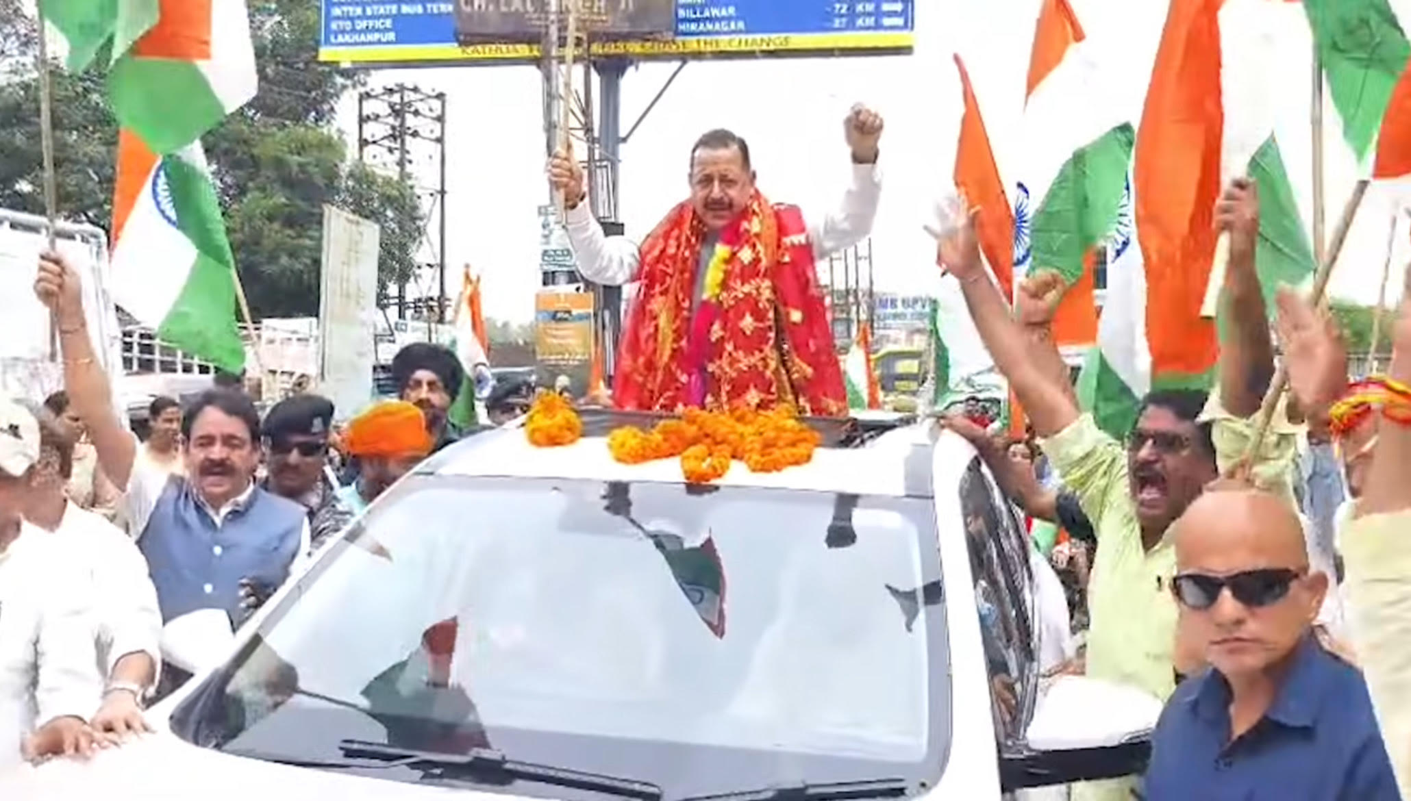 PMO Dr. Jitendra Singh participated in the grand Tiranga Rally in Kathua