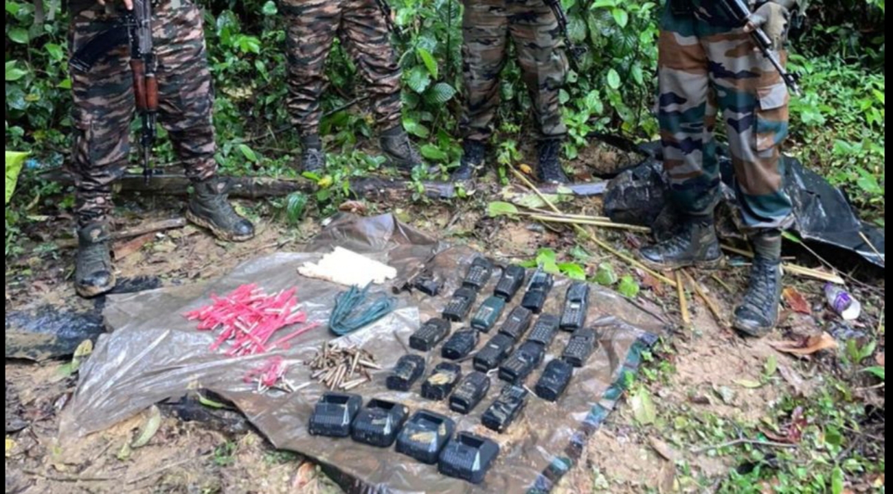 Image of the explosives haul near Assam–Arunachal border.