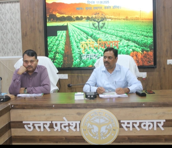 फोटो - जानकारी देते हुए डीएम