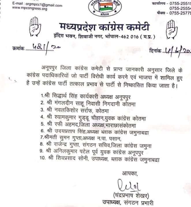 निलबंन का पत 2्र