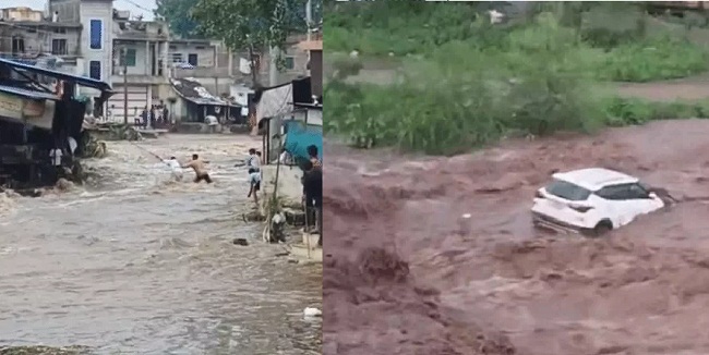 बड़वानी जिले भारी बारिश से रूपा नदी ऊफान पर