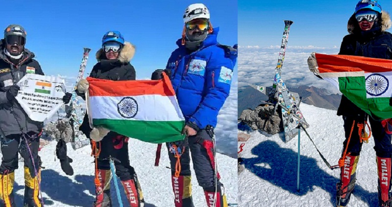मुस्कान रघुवंशी ने यूरोप की सबसे ऊंची चोटी माउंट एलब्रुस पर तिरंगा फहराया