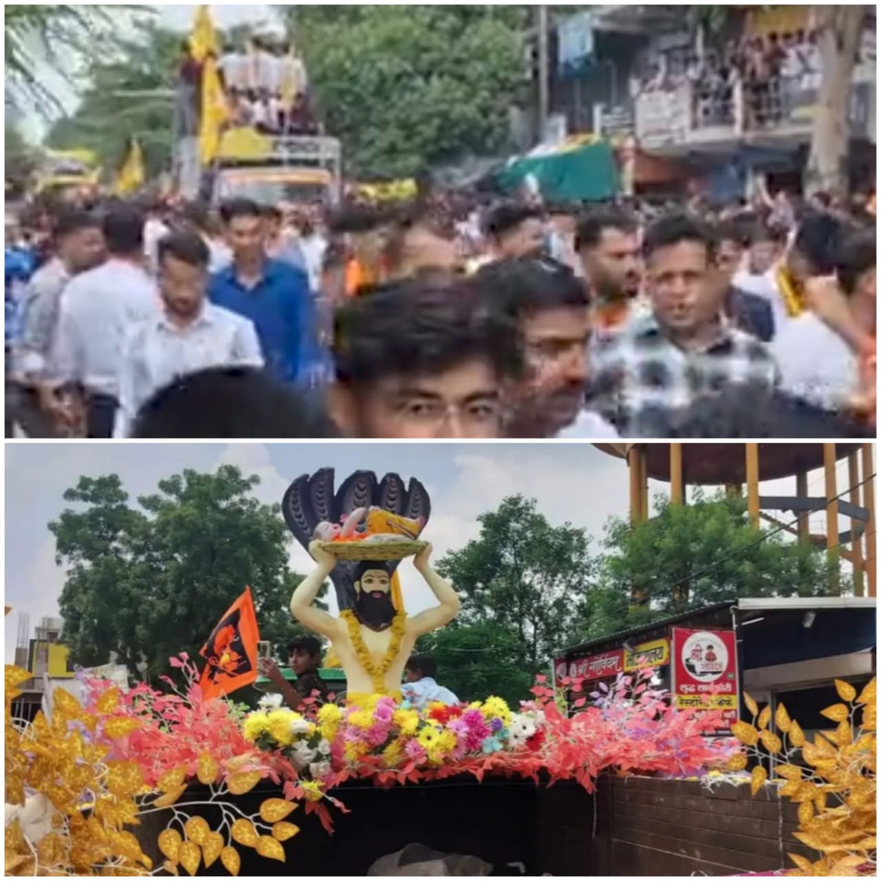 आर्कषक झांकियों के साथ यादव समाज ने निकाला चलसमारोह
