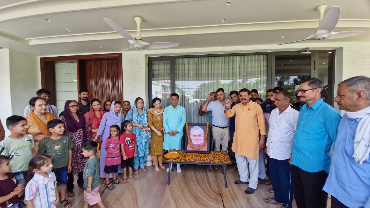Jasrotia paid emotional tribute to Bharat Ratna Atal Bihari Vajpayee on his death anniversary