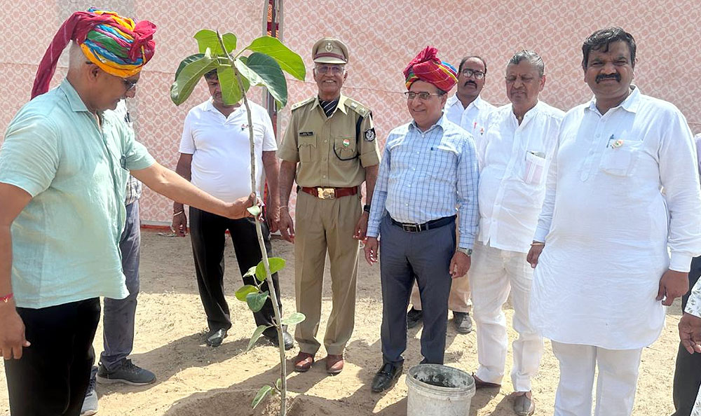 लघु उद्योग भारती ने गाेद लिए पार्क में किया वृक्षारोपण