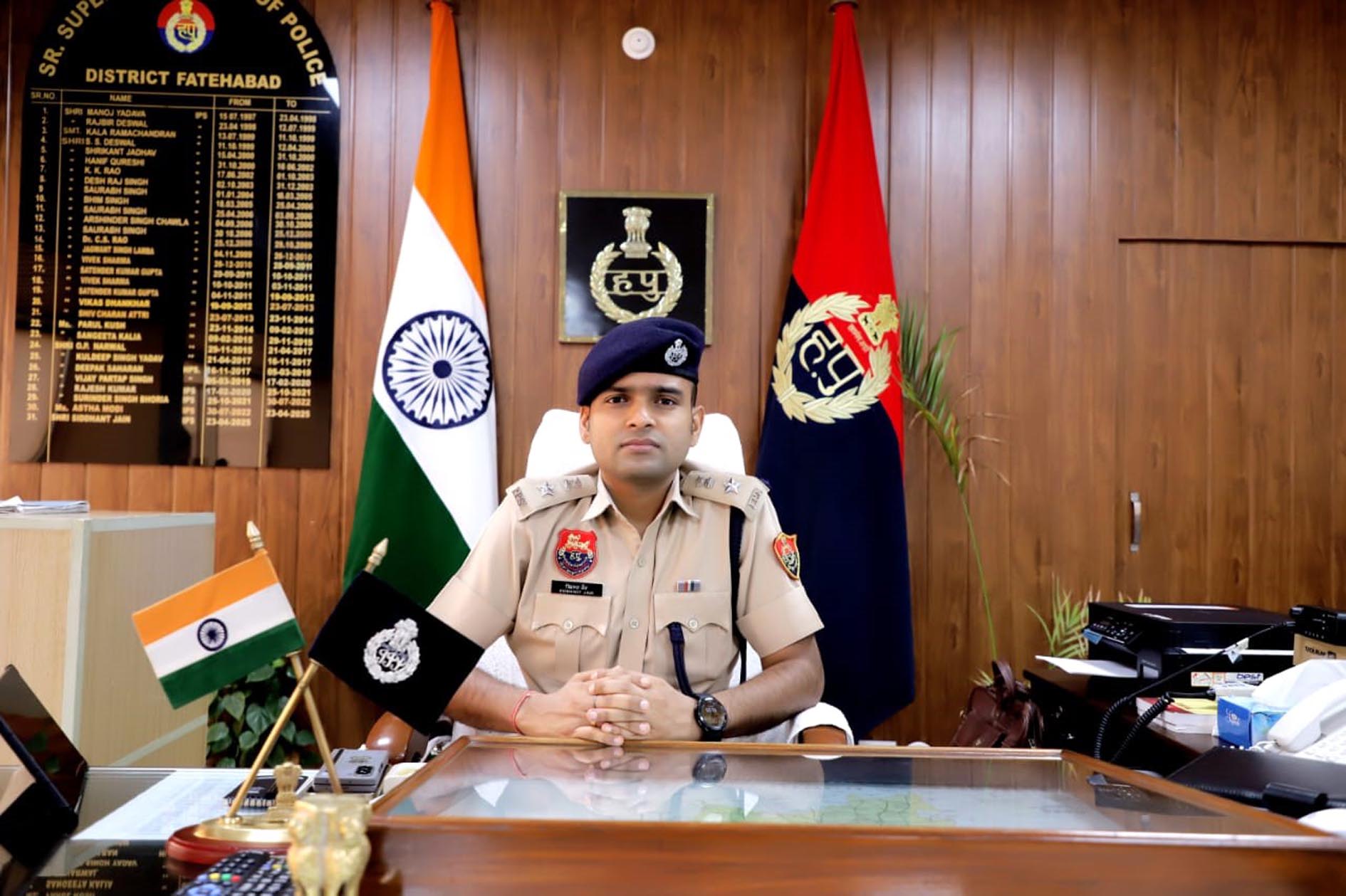 फतेहाबाद। एसपी सिद्धांत जैन।