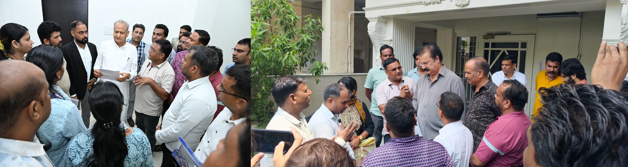 पूर्व मुख्यमंत्री गहलोत और पूर्व मंत्री खाचरियावास से मिले आरटीई में बच्चों के दाखिला नहीं होने से पीड़ित अभिभावक