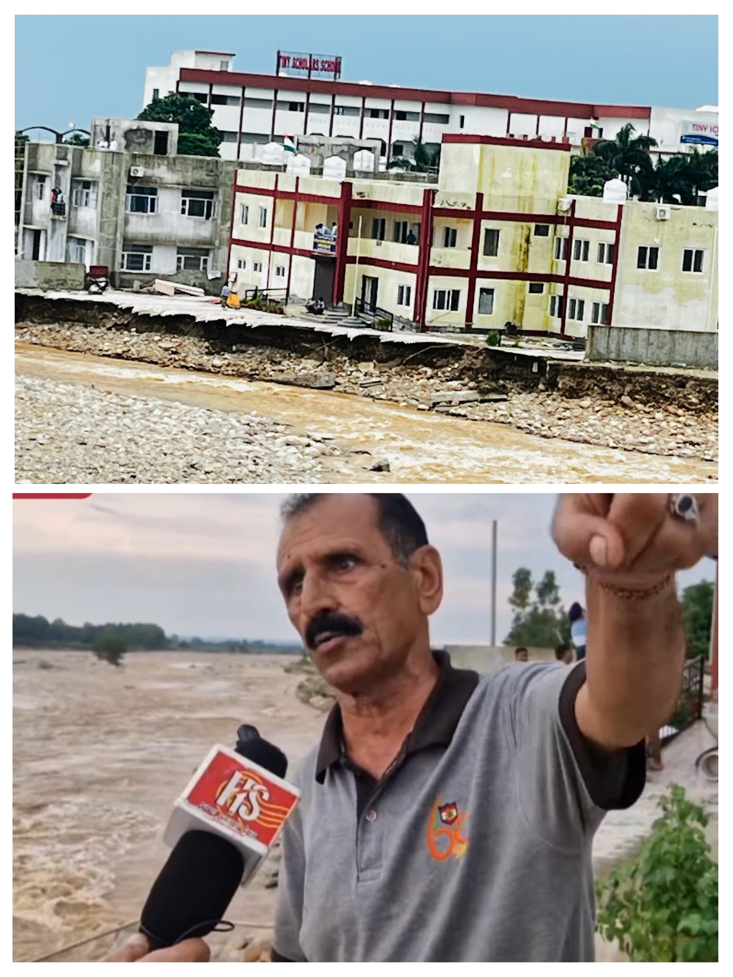 The Ayush office complex and the main road built near the water body fell prey to the disaster, questions raised on negligence