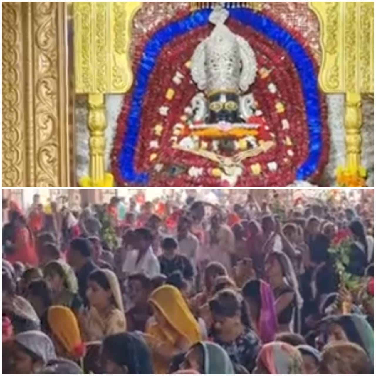 खाटूश्याम मंदिर पर उमड़ा जनसैलाव, निकाली निशान यात्रा