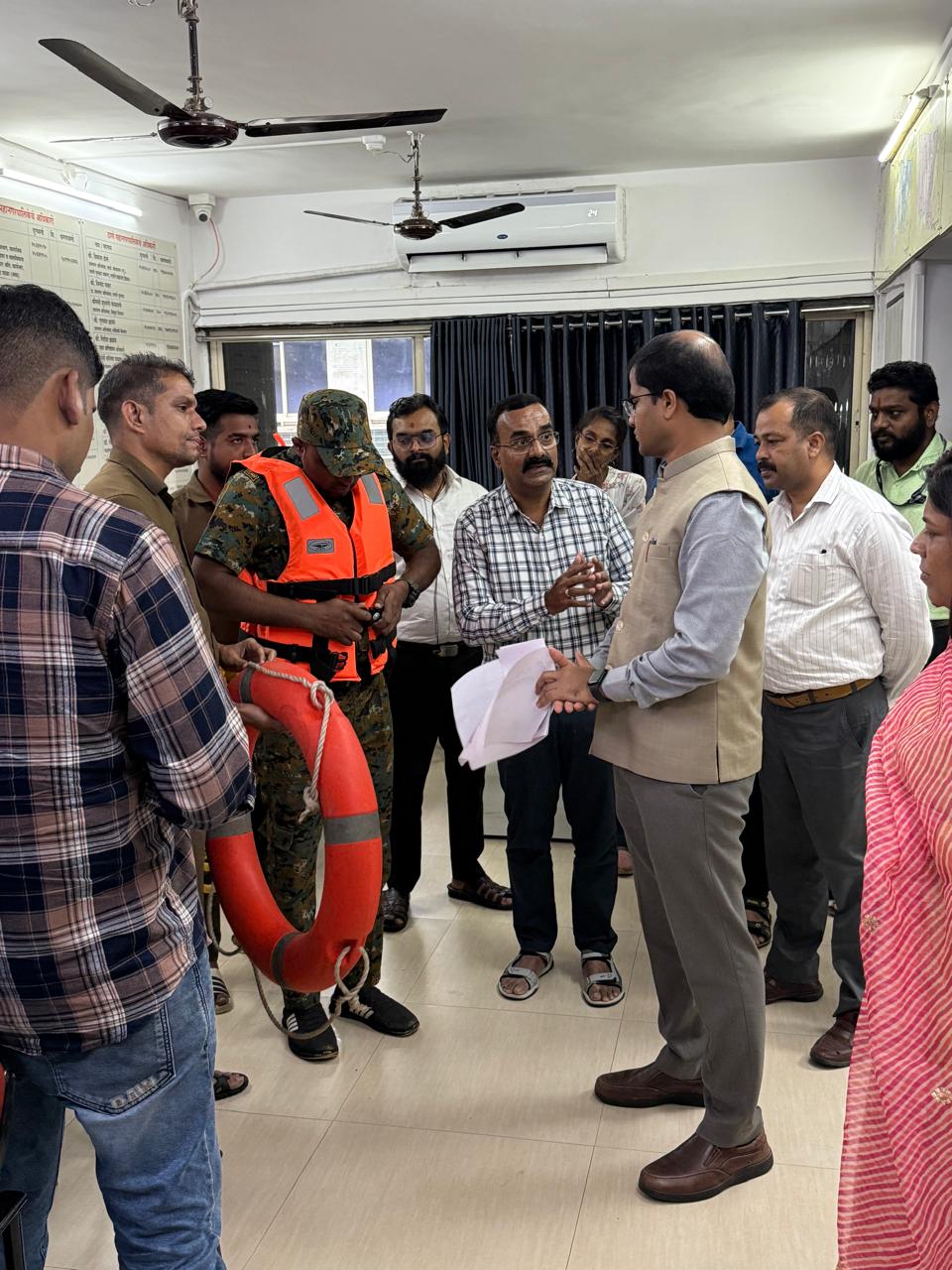 DM took stock TMC disater management room DM took stock TMC disater management room