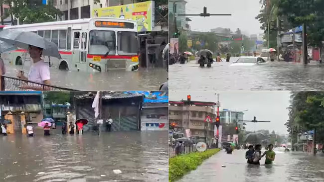 फोटो: मीठी नदी में आई बाढ़ से कई इलाके जलमग्र फोटो: मीठी नदी में आई बाढ़ से कई इलाके जलमग्र