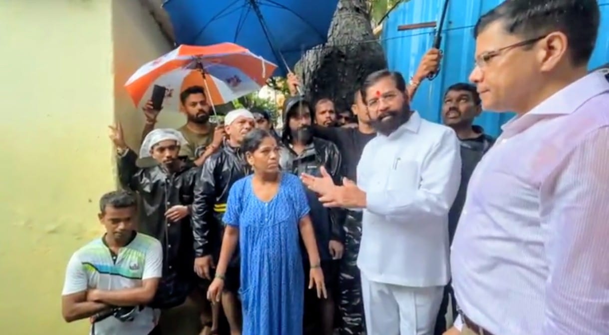 DCM shinde inspected rain affected area's Thane