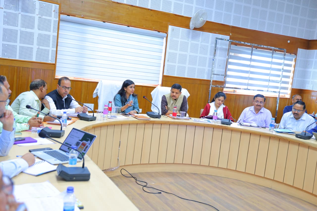 स्वरोजगार संबंधी योजनाओं की अधिकारियों के साथ बैठा लेती डीएम