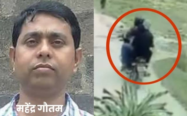महेंद्र की फोटो और सीसीटीवी में हमलावर महेंद्र की फोटो और सीसीटीवी में हमलावर