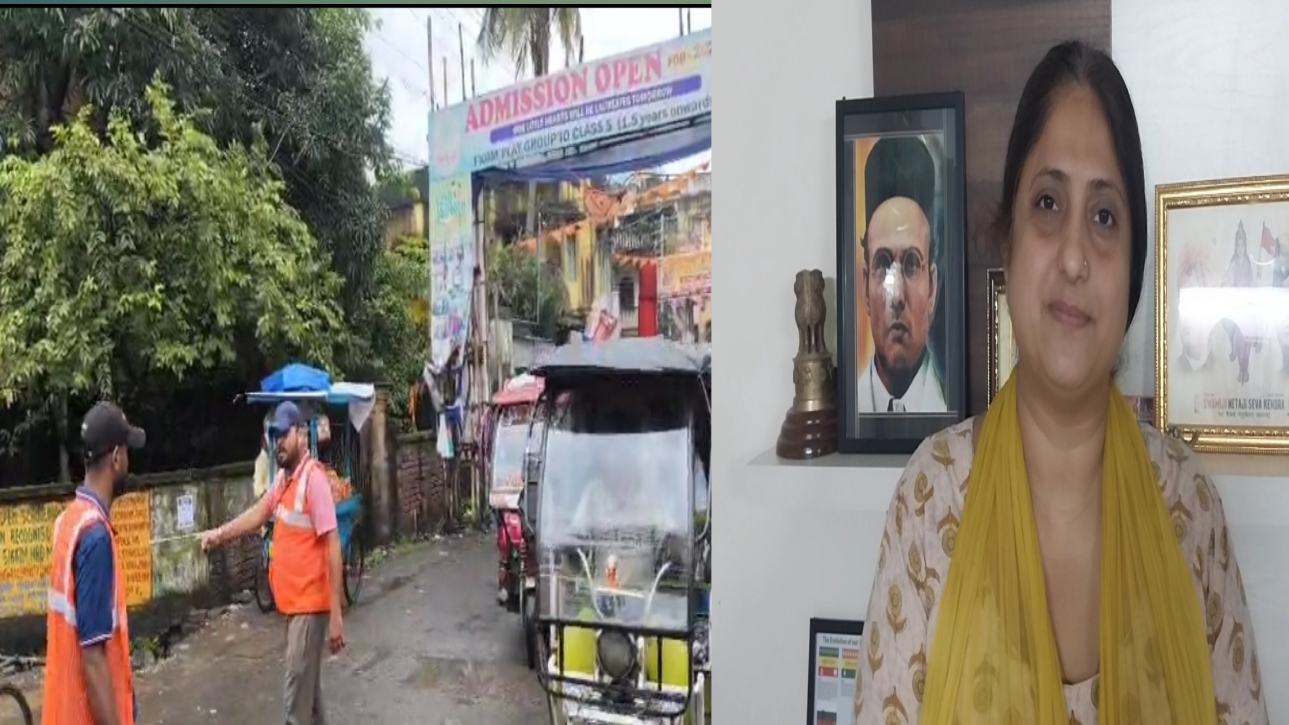 भाजपा पार्षद शशि सिंह झा और स्वयंसेवक भाजपा पार्षद शशि सिंह झा और स्वयंसेवक
