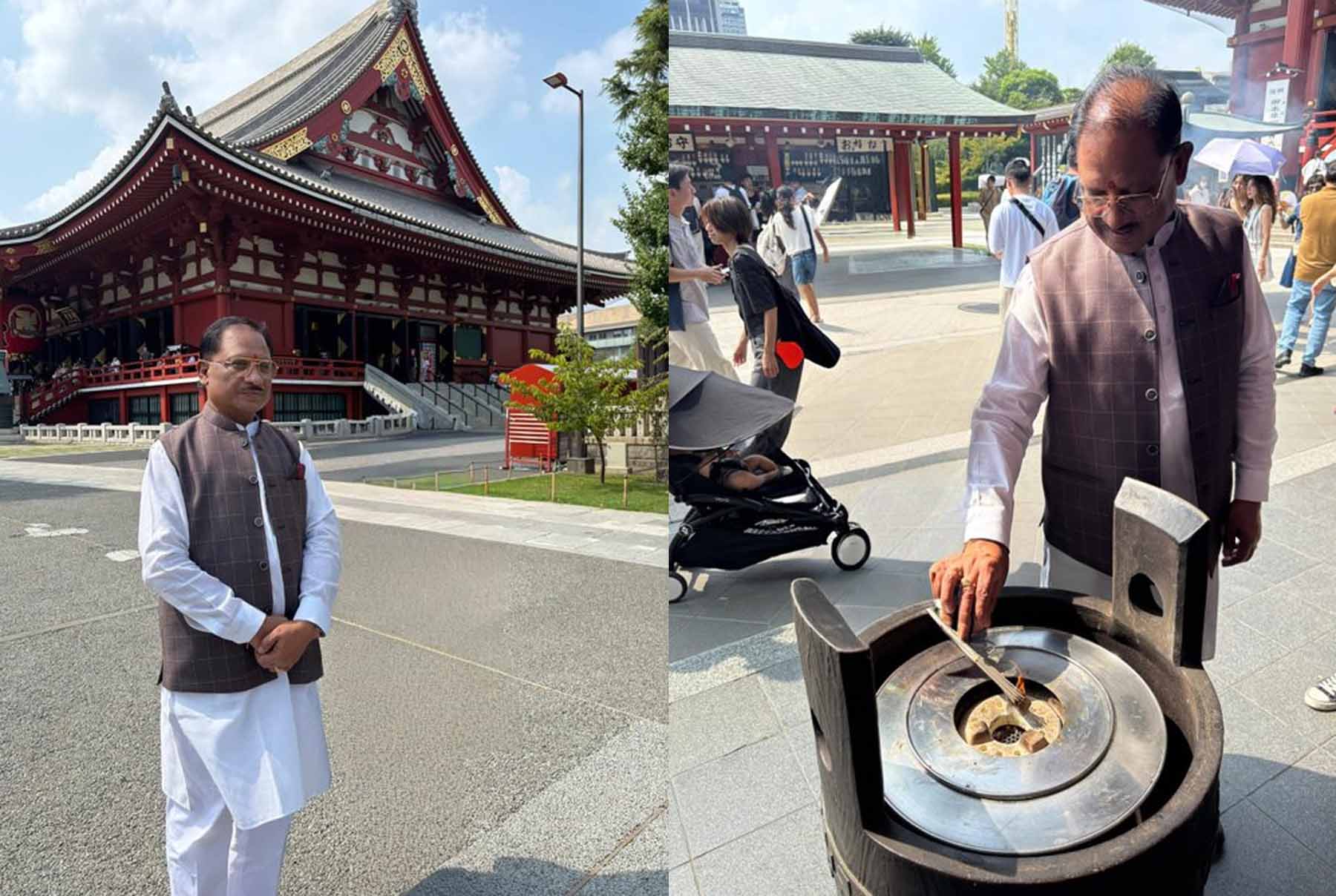 मुख्यमंत्री साय जापान असाकुसा मंदिर में पूजा-अर्चना करते हुए मुख्यमंत्री साय जापान असाकुसा मंदिर में पूजा-अर्चना करते हुए