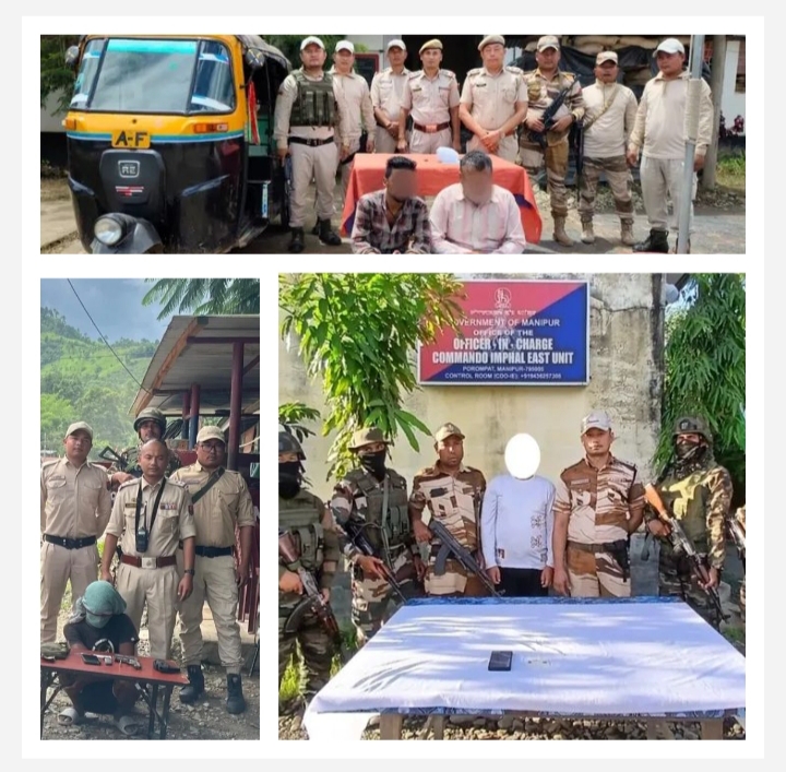 मणिपुर में गिरफ्तार उग्रवादियों की तस्वीरें। मणिपुर में गिरफ्तार उग्रवादियों की तस्वीरें।