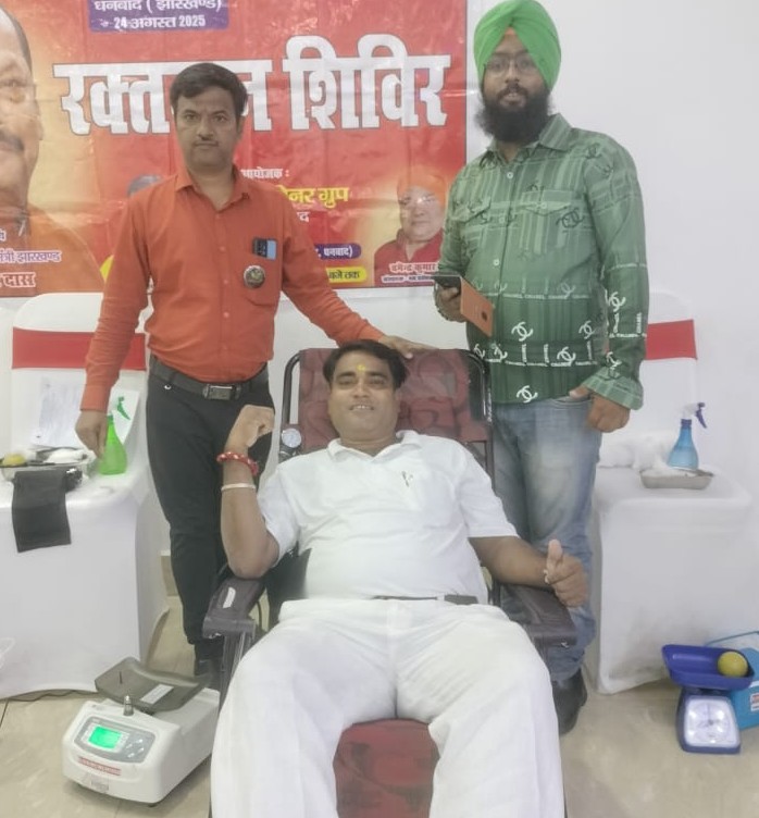 69वीं बार रक्तदान करते सनी