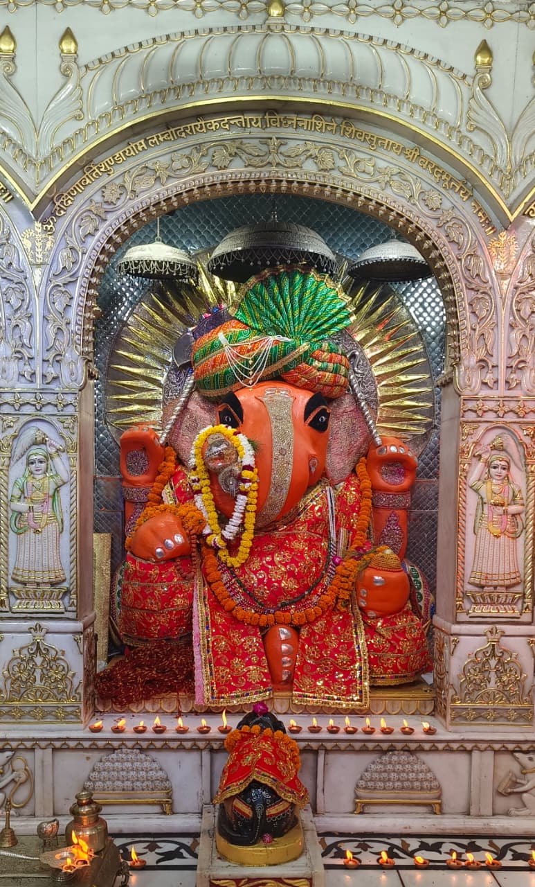 नहर के गणेशजी महाराज का सोमवार को ध्वज पूजन कर दो दिन चौला व श्रृंगार प्रारंभ नहर के गणेशजी महाराज का सोमवार को ध्वज पूजन कर दो दिन चौला व श्रृंगार प्रारंभ
