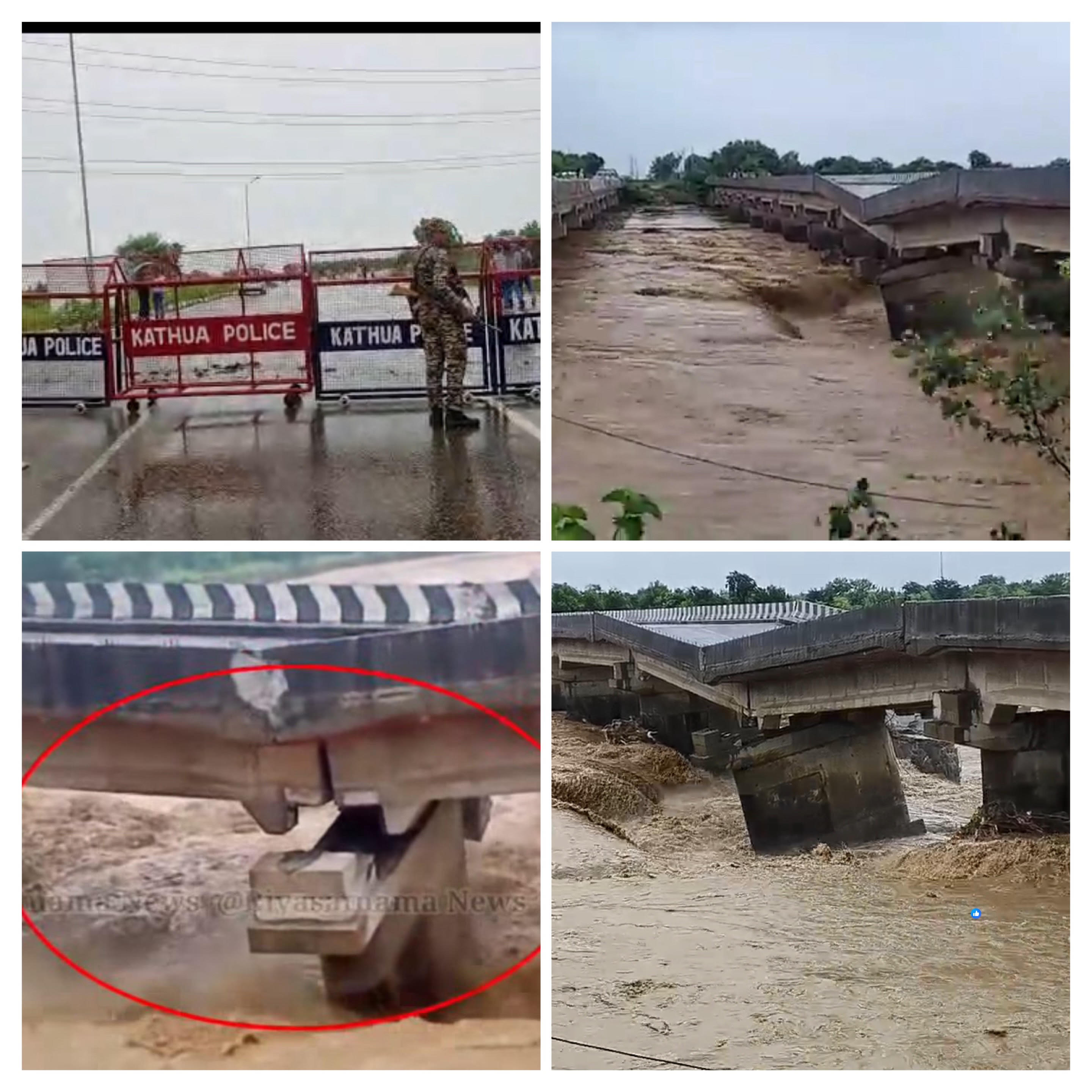 Jammu and Kashmir's road connectivity with other states is disrupted, both bridges on NH-44 are damaged, alternative routes are also damaged, life is disrupted