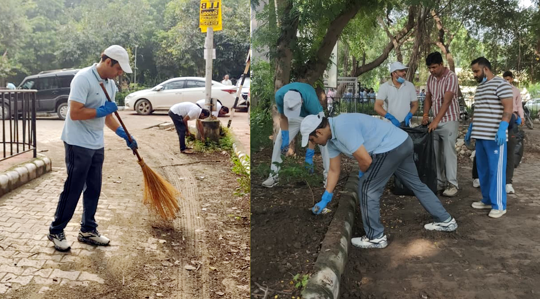 गुुरुग्राम स्थित लघु सचिवालय में हरियाणा शहर स्वच्छता अभियान के तहत झाड़ू लगाकर सफाई करते डीसी अजय कुमार व अन्य अधिकारी। गुुरुग्राम स्थित लघु सचिवालय में हरियाणा शहर स्वच्छता अभियान के तहत झाड़ू लगाकर सफाई करते डीसी अजय कुमार व अन्य अधिकारी।