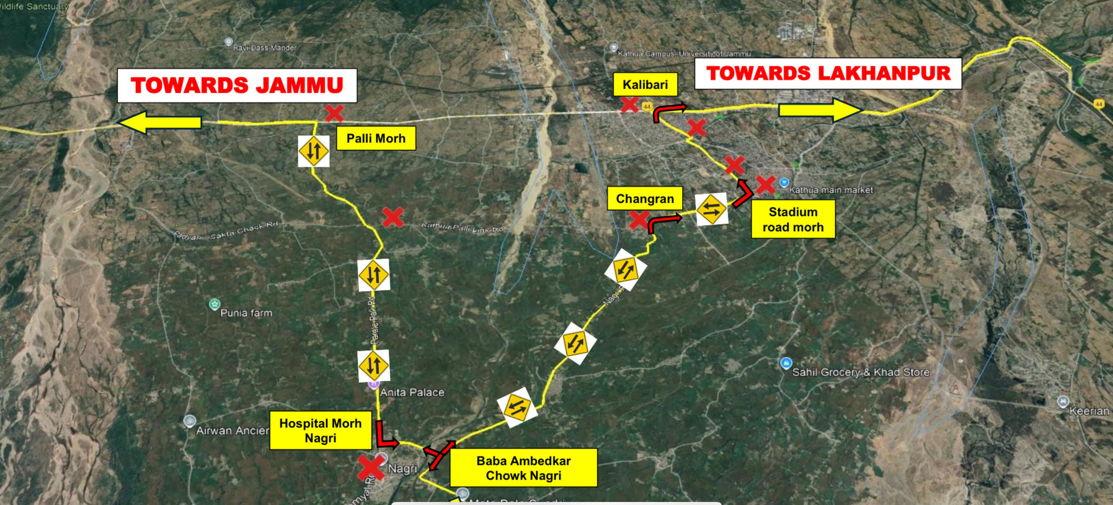 Two bridges damaged on Jammu-Pathankot National Highway, road map of alternative route prepared, movement resumed for small vehicles Two bridges damaged on Jammu-Pathankot National Highway, road map of alternative route prepared, movement resumed for small vehicles