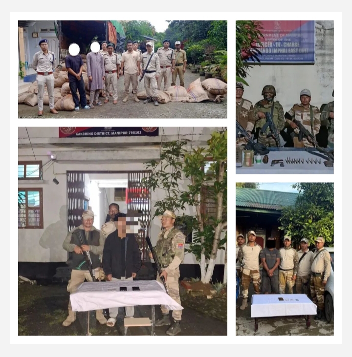 Image related to the KYKL cadre nabbed; arms cache and contraband seized in multiple Manipur raids.