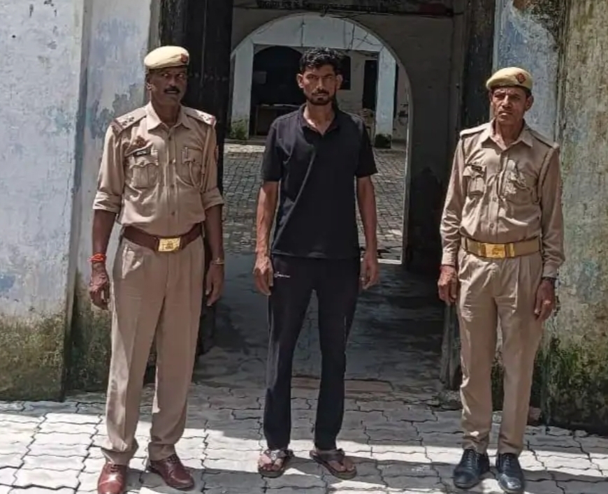 पुलिस की गिरफ्त में हत्यारोपित