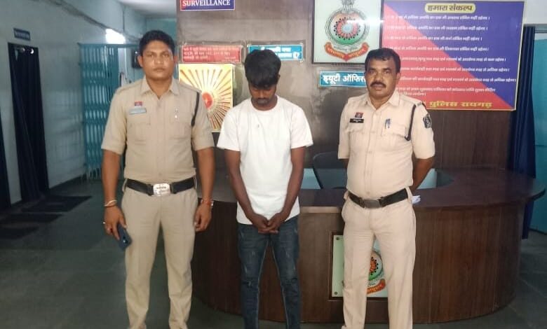 पुलिस के गिरफ्त में आरोपी पुलिस के गिरफ्त में आरोपी