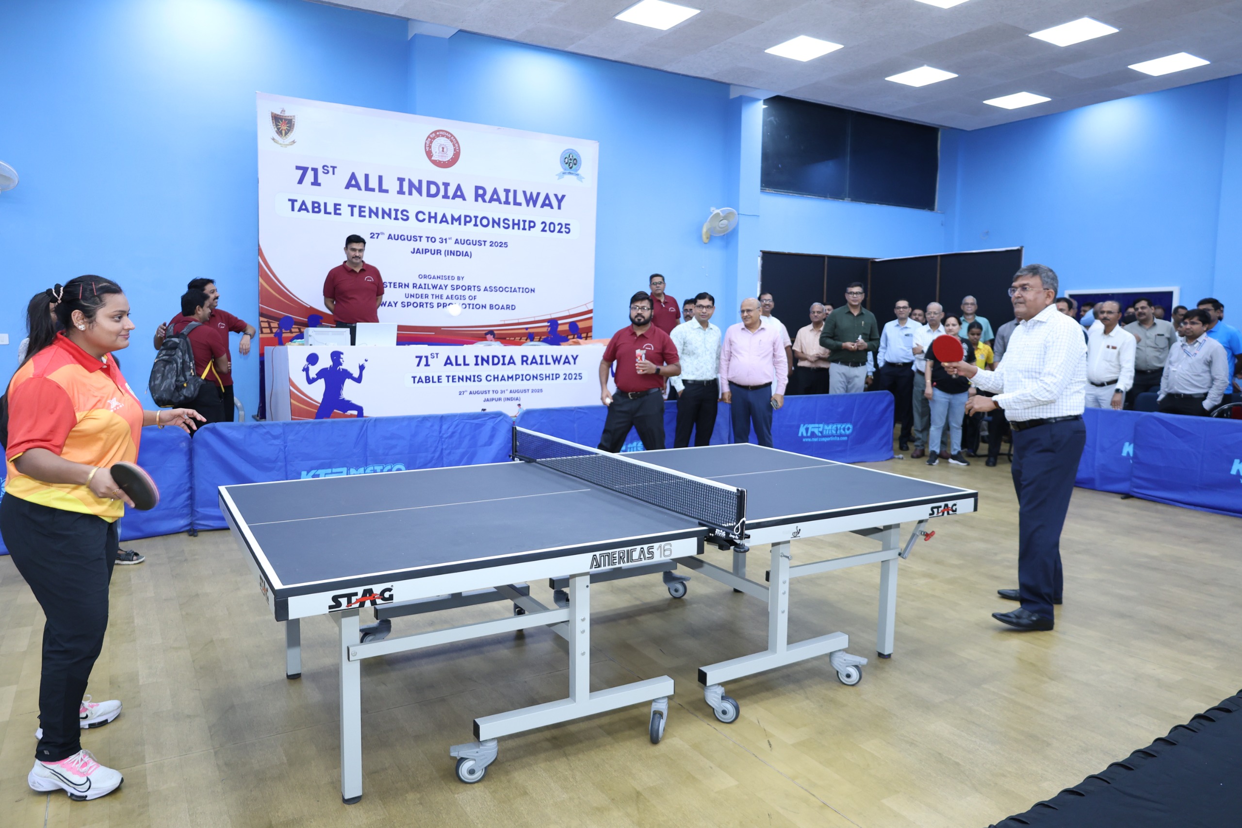 रेलवे महाप्रबंधक अमिताभ ने किया 71वीं अभा रेलवे टेबल टेनिस चौम्पियनशिप 2025-26 का शुभारंभ रेलवे महाप्रबंधक अमिताभ ने किया 71वीं अभा रेलवे टेबल टेनिस चौम्पियनशिप 2025-26 का शुभारंभ