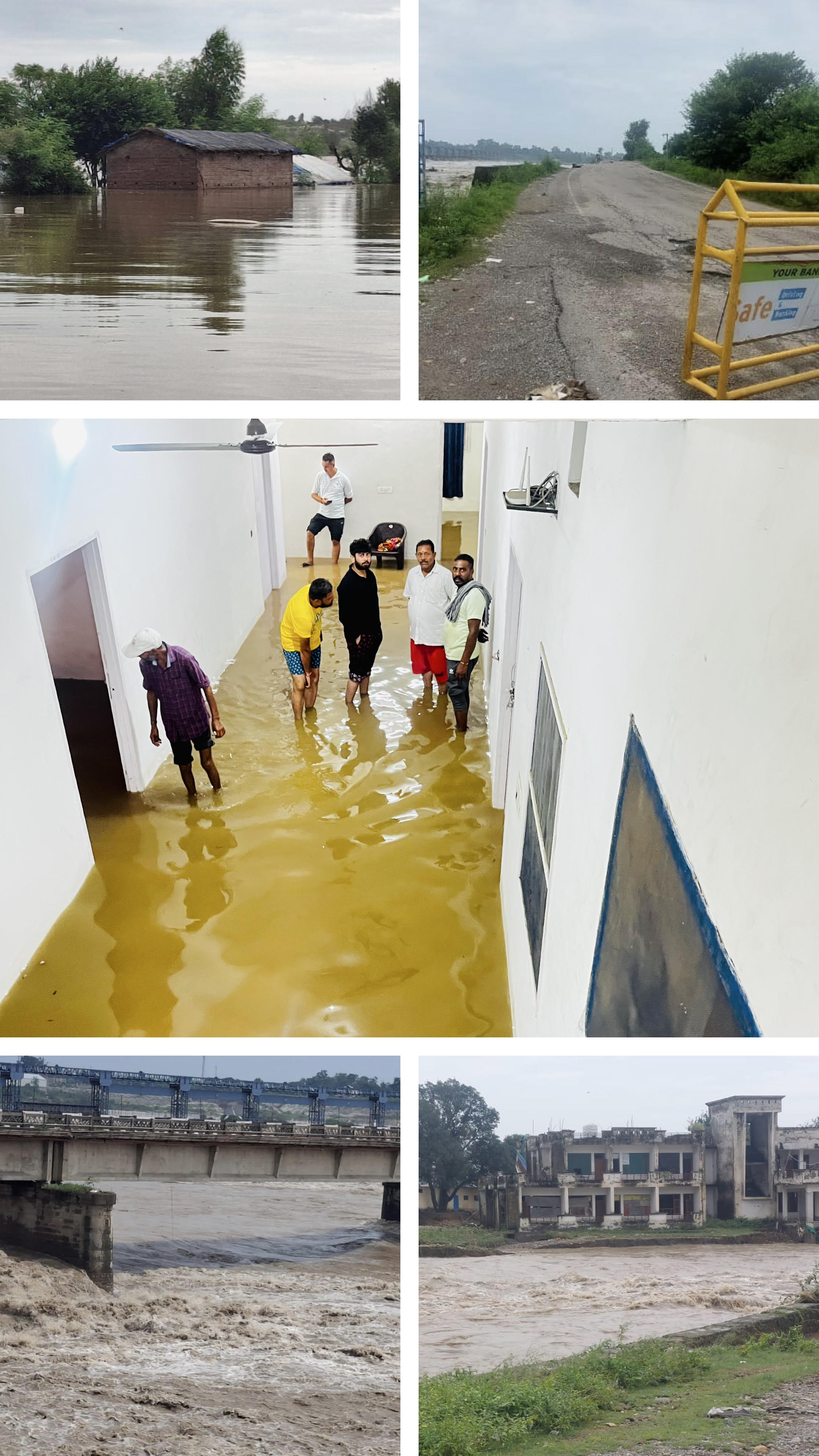 Due to non-opening of the gates of the barrage of Punjab Irrigation Department, Lakhanpur got submerged, government building and a bridge got damaged, loss of crores Due to non-opening of the gates of the barrage of Punjab Irrigation Department, Lakhanpur got submerged, government building and a bridge got damaged, loss of crores