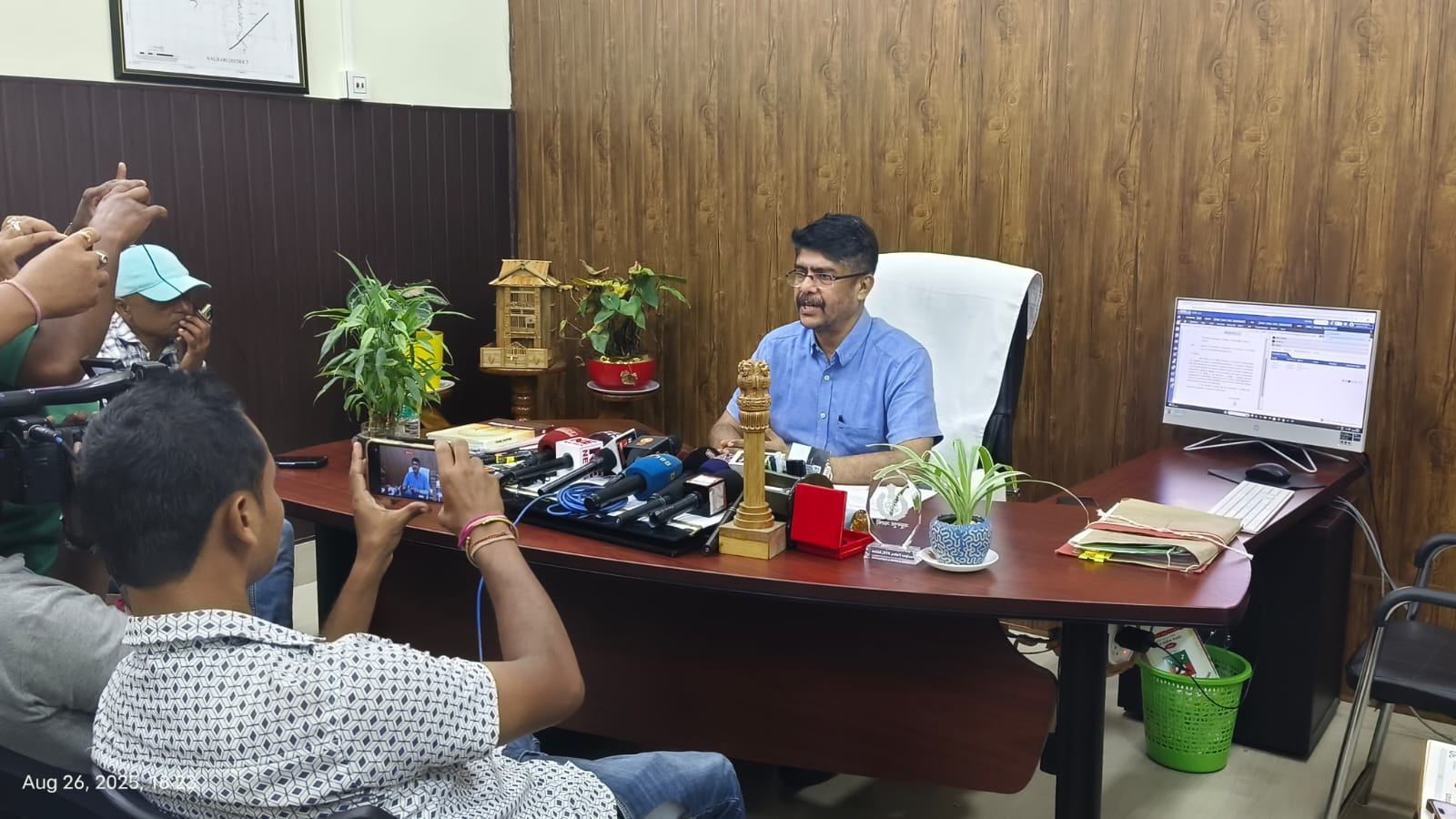 Tamulpur DC briefing media on BTC Election preparations. Tamulpur DC briefing media on BTC Election preparations.